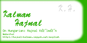 kalman hajnal business card